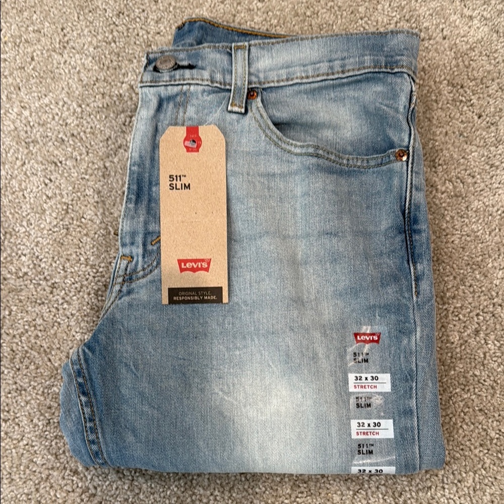 Levi's Men's Slim Fit Jeans - Light Blue